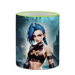 Кружка 3D Jinx arcane League of legends, цвет: 3D-светло-зеленый кант — фото 2