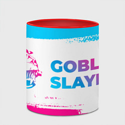 Кружка 3D Goblin Slayer neon gradient style: надпись и симво, цвет: 3D-белый + красный — фото 2