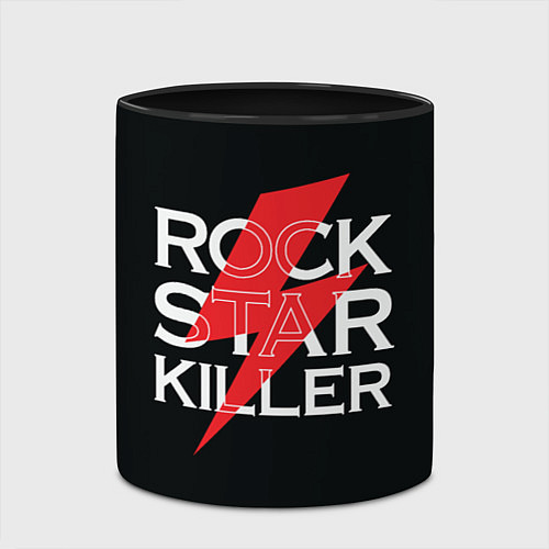 Кружка цветная Rock Star Killer / 3D-Белый + черный – фото 2