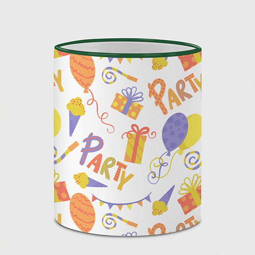 Кружка цветная Party style / 3D-Зеленый кант – фото 2