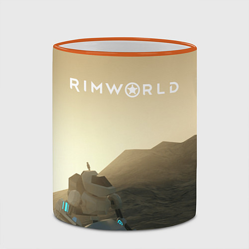 Кружка цветная RimWorld game / 3D-Оранжевый кант – фото 2