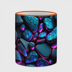 Кружка 3D Неоновые камни, цвет: 3D-оранжевый кант — фото 2