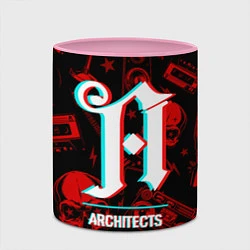 Кружка 3D Architects rock glitch, цвет: 3D-белый + розовый — фото 2