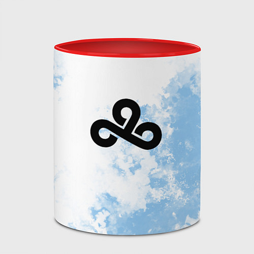 Кружка цветная Cloud9 Облачный / 3D-Белый + красный – фото 2