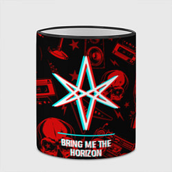Кружка 3D Bring Me the Horizon rock glitch, цвет: 3D-черный кант — фото 2