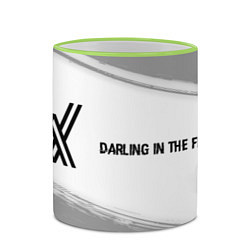 Кружка 3D Darling in the FranXX glitch на светлом фоне: надп, цвет: 3D-светло-зеленый кант — фото 2