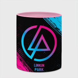 Кружка 3D Linkin Park - neon gradient, цвет: 3D-белый + розовый — фото 2