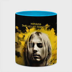 Кружка 3D Nirvana Graffiti, цвет: 3D-белый + небесно-голубой — фото 2