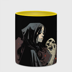 Кружка 3D Кукла Колдуна с черепoм, цвет: 3D-белый + желтый — фото 2