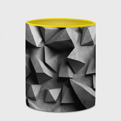 Кружка 3D Белокаменный паттерн, цвет: 3D-белый + желтый — фото 2