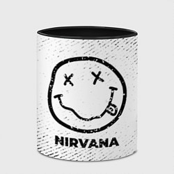 Кружка 3D Nirvana с потертостями на светлом фоне, цвет: 3D-белый + черный — фото 2