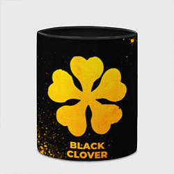 Кружка 3D Black Clover - gold gradient, цвет: 3D-белый + черный — фото 2