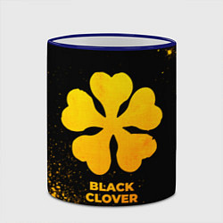 Кружка 3D Black Clover - gold gradient, цвет: 3D-синий кант — фото 2