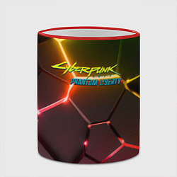 Кружка 3D Cyberpunk 2077 phantom liberty logo neon, цвет: 3D-красный кант — фото 2