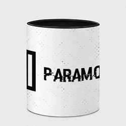 Кружка 3D Paramore glitch на светлом фоне: надпись и символ, цвет: 3D-белый + черный — фото 2