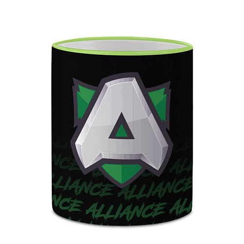 Кружка цветная Alliance art / 3D-Светло-зеленый кант – фото 2