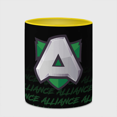 Кружка цветная Alliance art / 3D-Белый + желтый – фото 2