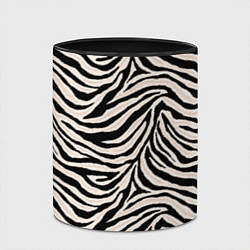 Кружка 3D Полосатая шкура зебры, белого тигра, цвет: 3D-белый + черный — фото 2