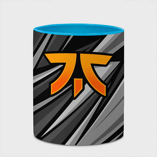 Кружка цветная Fnatic - монохромная / 3D-Белый + небесно-голубой – фото 2