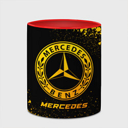 Кружка 3D Mercedes - gold gradient, цвет: 3D-белый + красный — фото 2