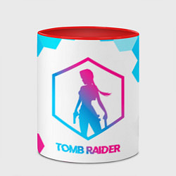 Кружка 3D Tomb Raider neon gradient style, цвет: 3D-белый + красный — фото 2