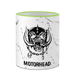 Кружка 3D Motorhead glitch на светлом фоне, цвет: 3D-светло-зеленый кант — фото 2