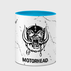 Кружка 3D Motorhead glitch на светлом фоне, цвет: 3D-белый + небесно-голубой — фото 2