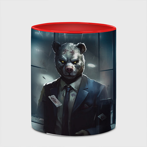 Кружка цветная Payday 3 bear / 3D-Белый + красный – фото 2