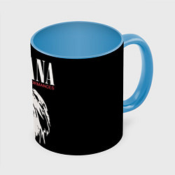 Кружка 3D Nirvana - Kurt Cobain, цвет: 3D-белый + небесно-голубой