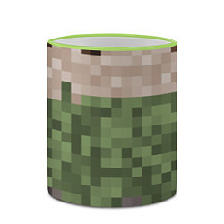 Кружка 3D Пиксельная текстура, цвет: 3D-светло-зеленый кант — фото 2