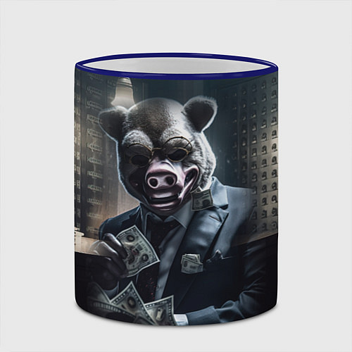 Кружка цветная Payday 3 animal mask / 3D-Синий кант – фото 2