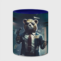 Кружка 3D Payday 3 bear, цвет: 3D-белый + синий — фото 2