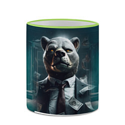 Кружка 3D Payday 3 bear, цвет: 3D-светло-зеленый кант — фото 2