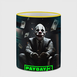 Кружка 3D Payday 3 game, цвет: 3D-желтый кант — фото 2