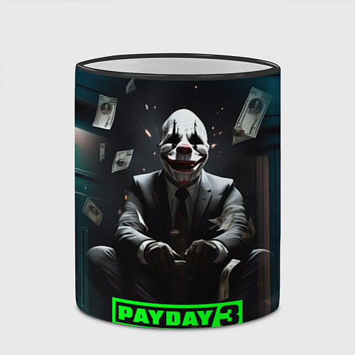 Кружка цветная Payday 3 game / 3D-Черный кант – фото 2