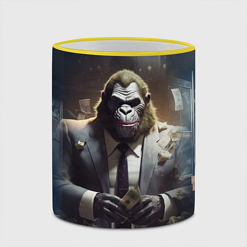 Кружка цветная Gorilla Payday 3 / 3D-Желтый кант – фото 2
