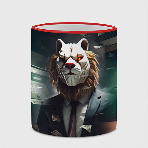 Кружка цветная Payday 3 lion / 3D-Красный кант – фото 2