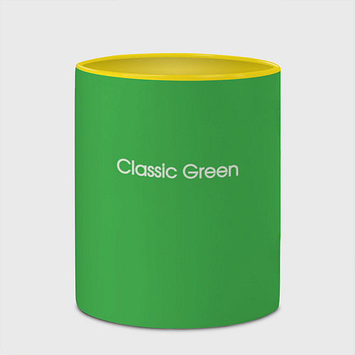 Кружка цветная Classic Green / 3D-Белый + желтый – фото 2