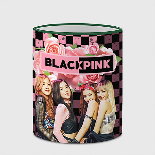 Кружка цветная Blackpink - girls / 3D-Зеленый кант – фото 2