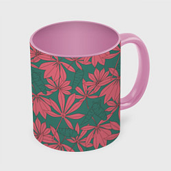 Кружка 3D Pink nature, цвет: 3D-белый + розовый