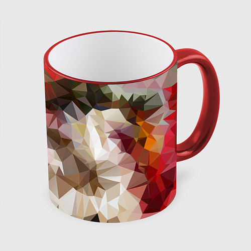 Кружка цветная Pattern style / 3D-Красный кант – фото 1
