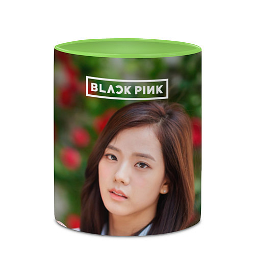 Кружка цветная Blackpink Jisoo / 3D-Белый + светло-зеленый – фото 2