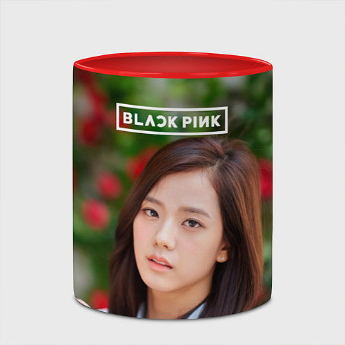 Кружка цветная Blackpink Jisoo / 3D-Белый + красный – фото 2
