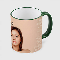 Кружка 3D Blackpink Jisoo and Rose, цвет: 3D-зеленый кант