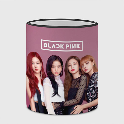 Кружка цветная Blackpink girls / 3D-Черный кант – фото 2