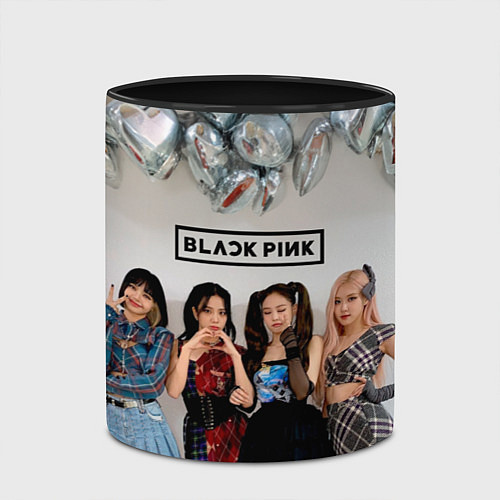Кружка цветная Blackpink girls / 3D-Белый + черный – фото 2