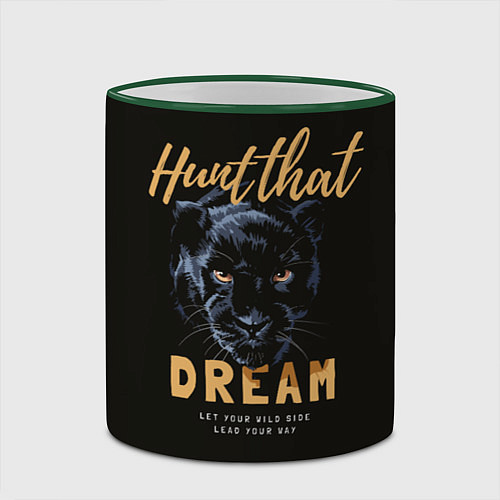 Кружка цветная Let your wild side lead your way / 3D-Зеленый кант – фото 2