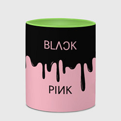 Кружка 3D Blackpink - краски, цвет: 3D-белый + светло-зеленый — фото 2