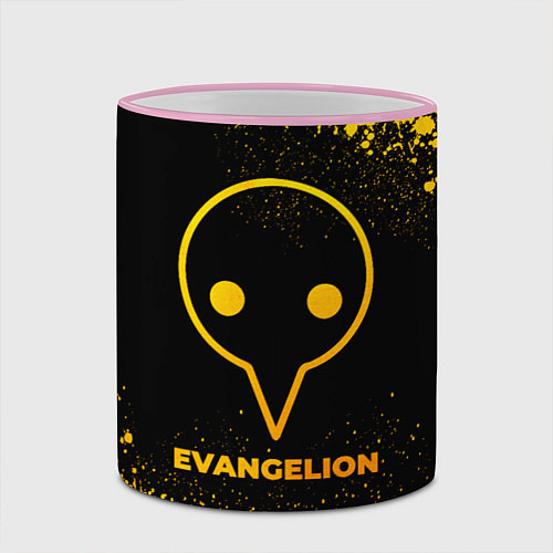 Кружка цветная Evangelion - gold gradient / 3D-Розовый кант – фото 2