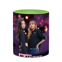 Кружка 3D Blackpink purple, цвет: 3D-белый + светло-зеленый — фото 2